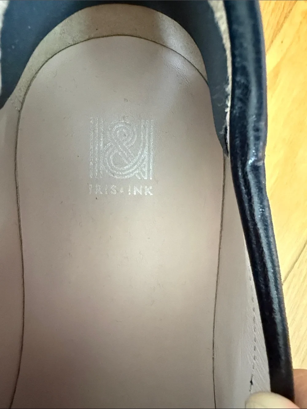 Iris & Ink women’s black leather penny loafers - size 37 (US 6.5 or 7)